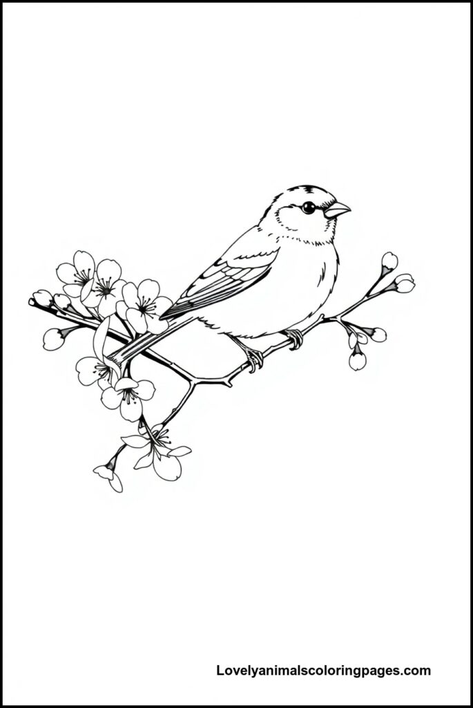 Sparrow Coloring Pages