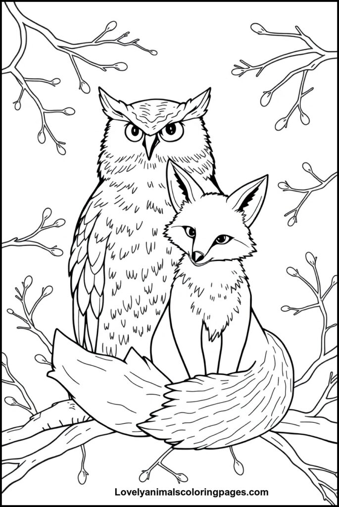 Owl Coloring Pages
