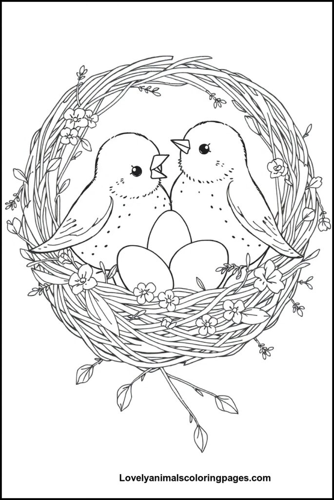 Sparrow Coloring Pages