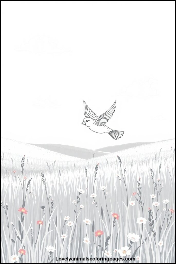 Sparrow Coloring Pages