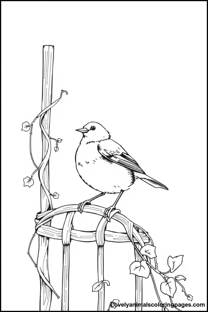 Sparrow Coloring Pages
