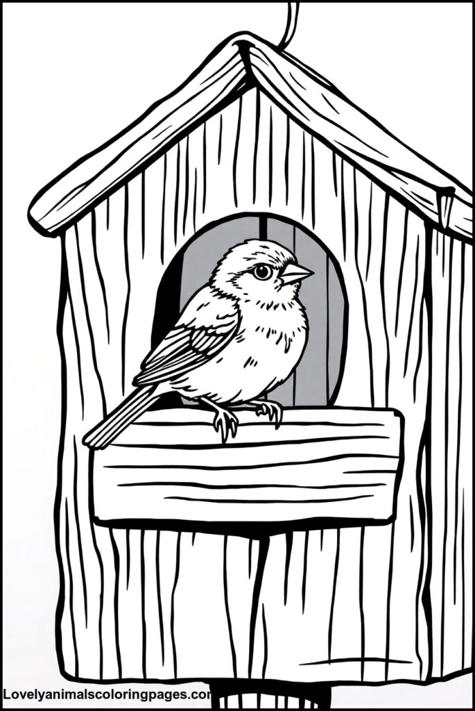 Sparrow Coloring Pages