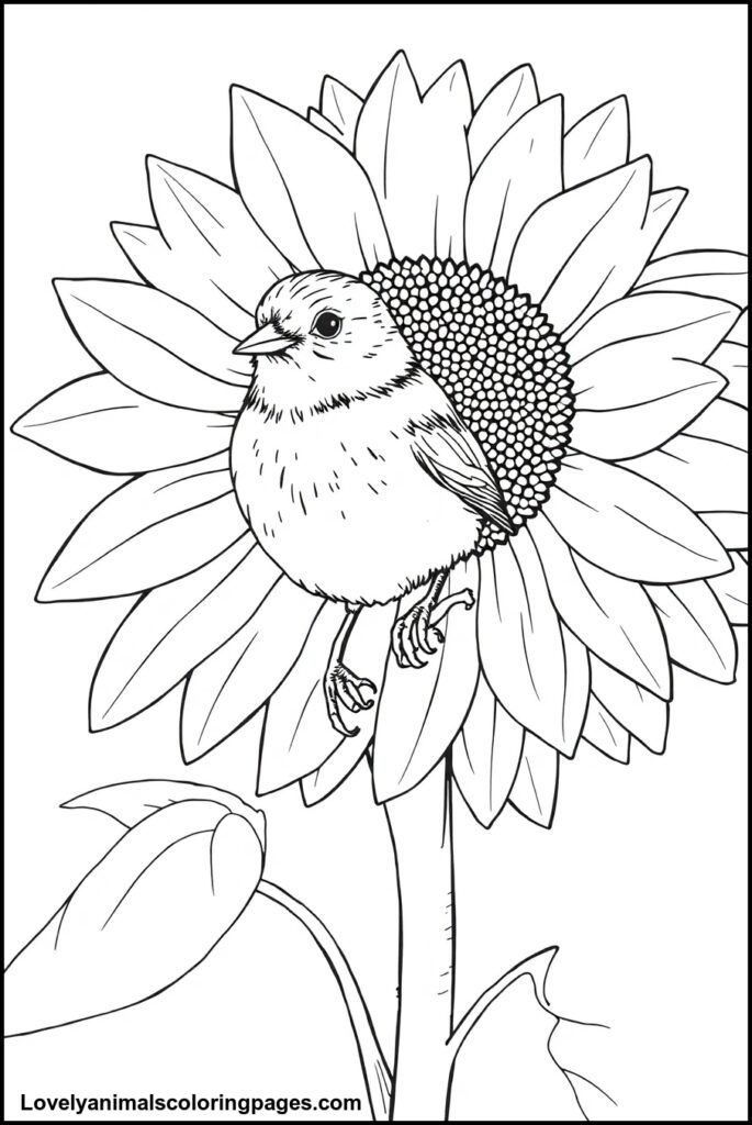 Sparrow Coloring Pages