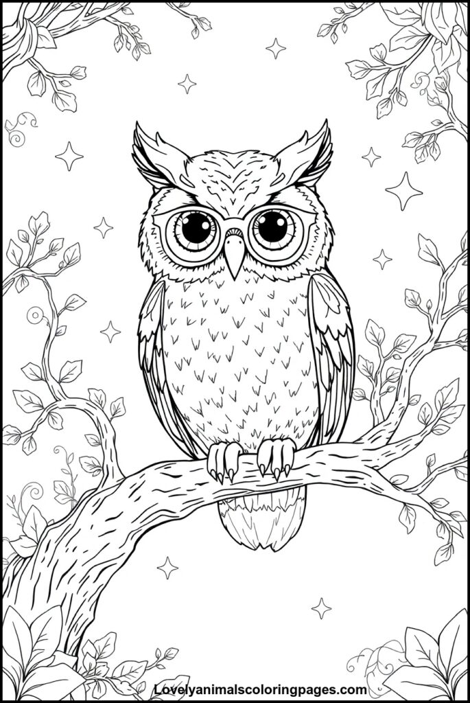 Owl Coloring Pages