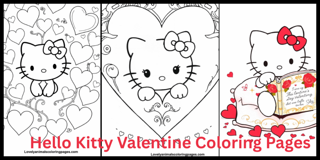 Hello Kitty Valentine Coloring Pages