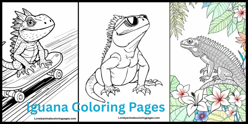 Iguana Coloring Pages