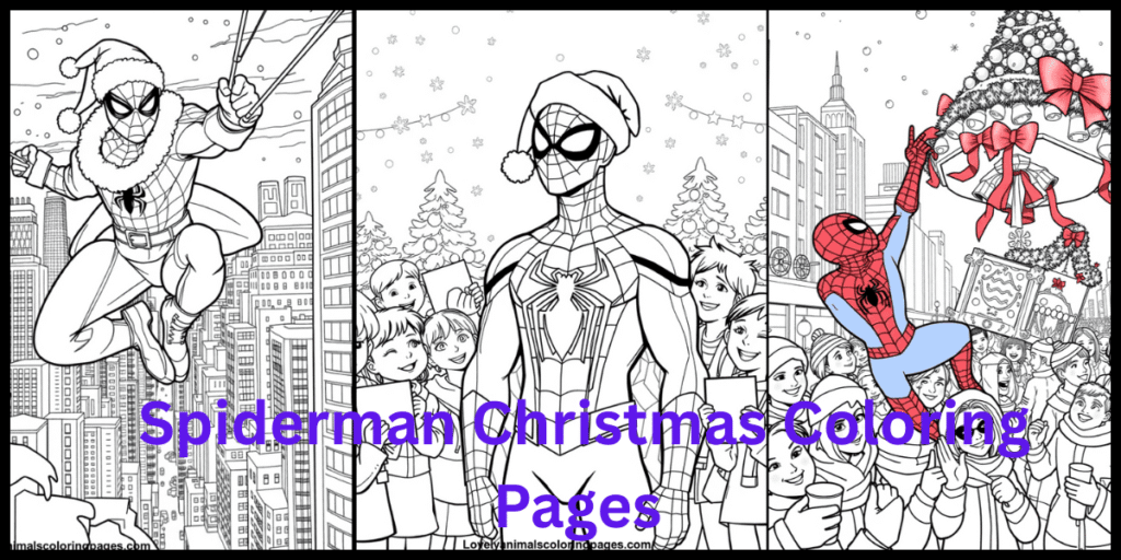 Spiderman Christmas Coloring Pages