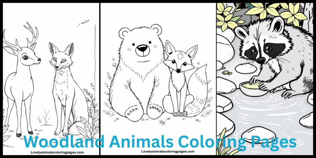 Woodland Animals Coloring Pages