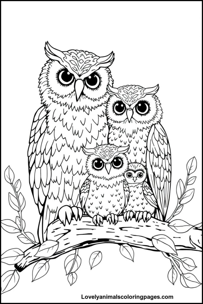 Owl Coloring Pages
