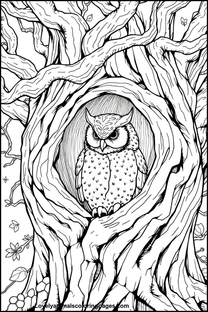 Owl Coloring Pages