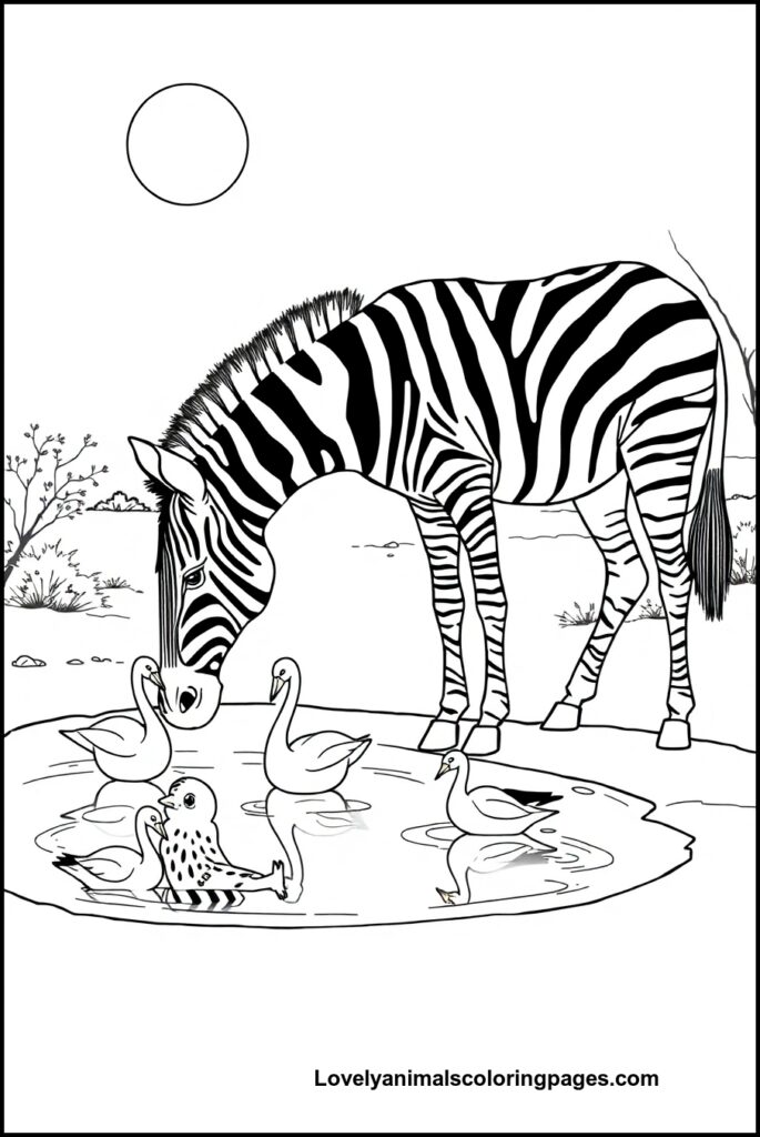 Zebra Coloring Pages