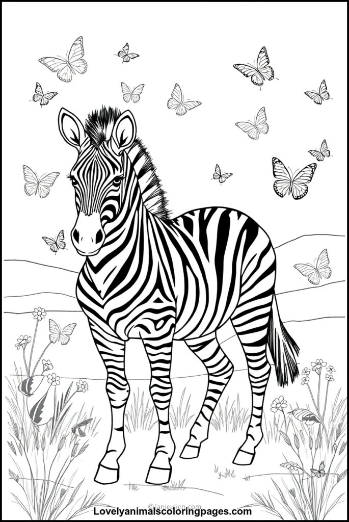 Zebra Coloring Pages