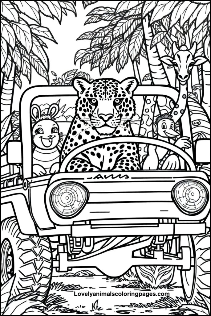 Jaguar Coloring Pages