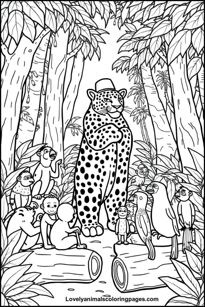 Jaguar Coloring Pages