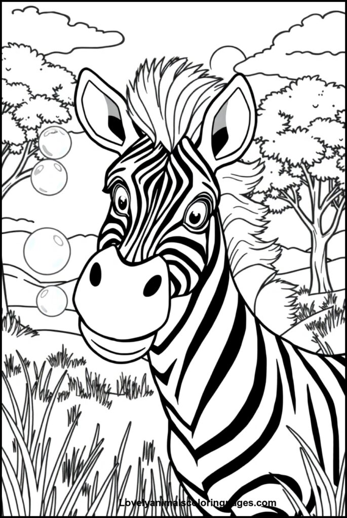Zebra Coloring Pages