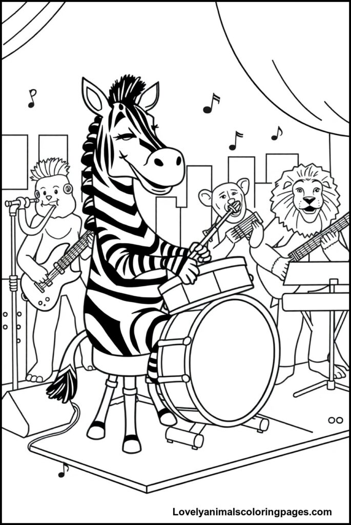 Zebra Coloring Pages