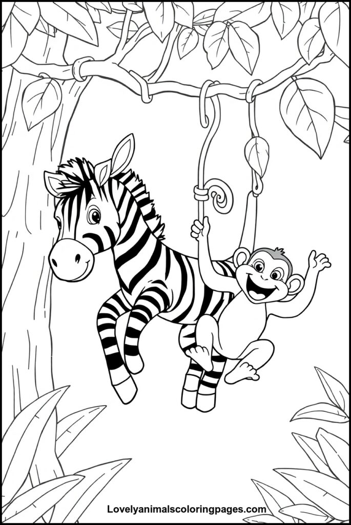 Zebra Coloring Pages