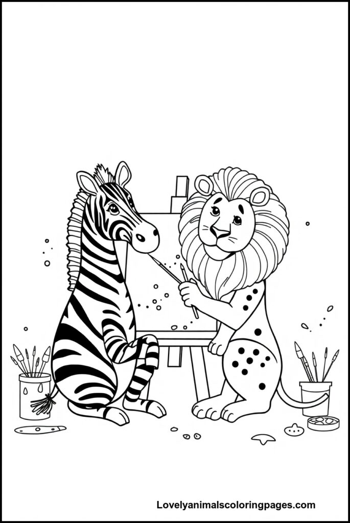 Zebra Coloring Pages