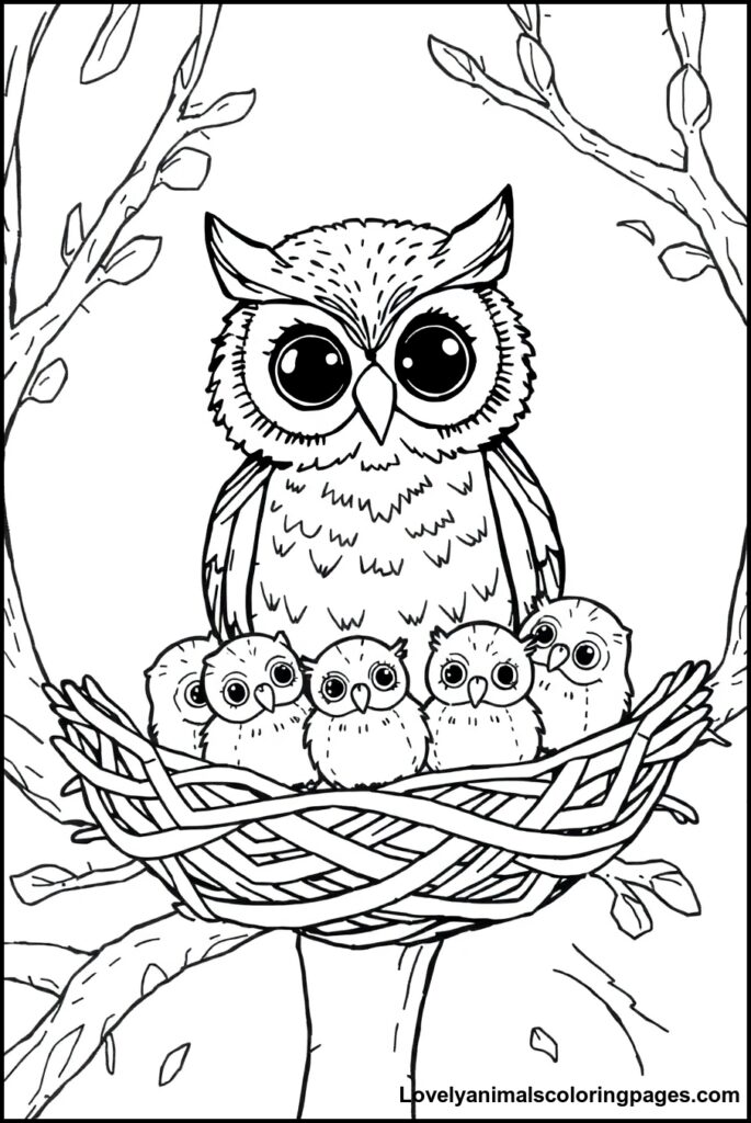 Owl Coloring Pages