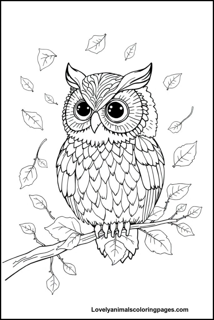 Owl Coloring Pages