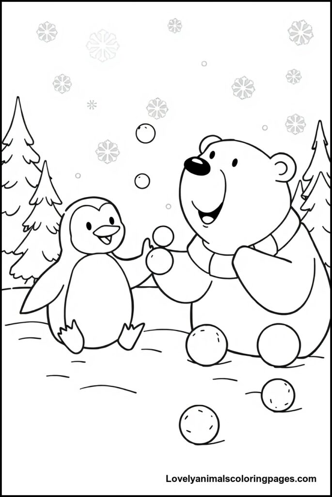 Penguin Coloring Pages