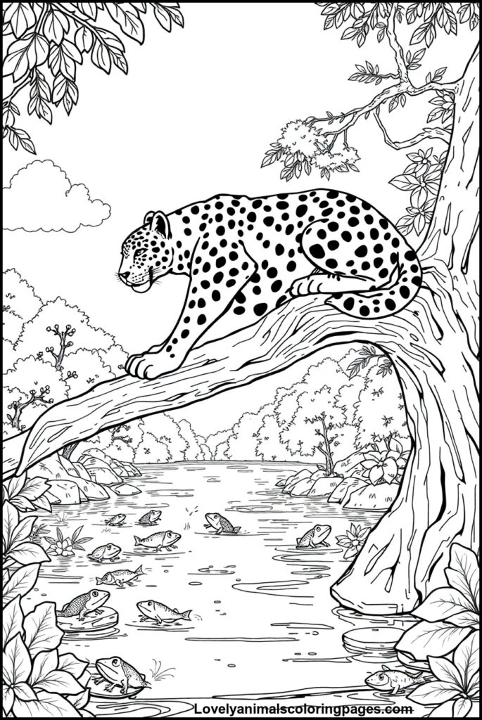 Jaguar Coloring Pages
