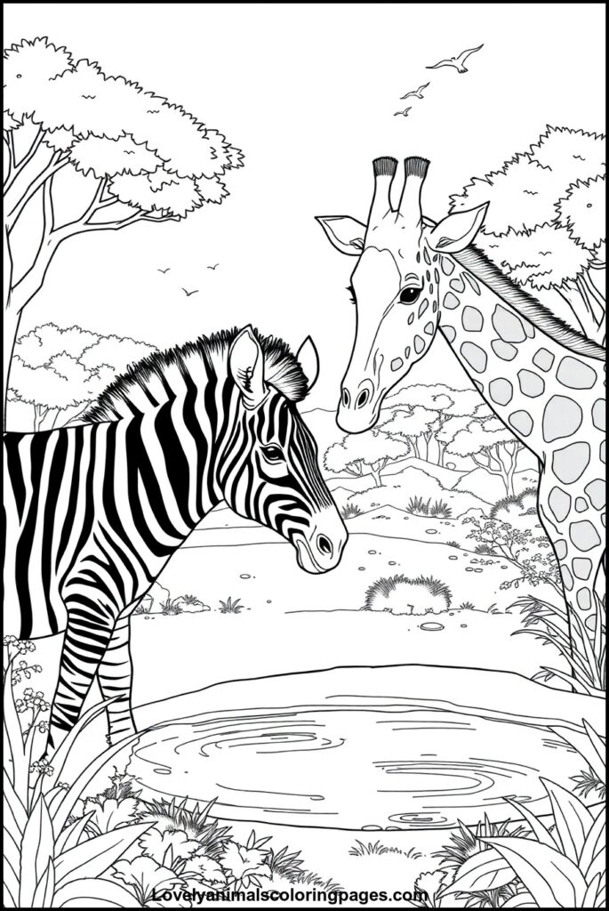 Zebra Coloring Pages