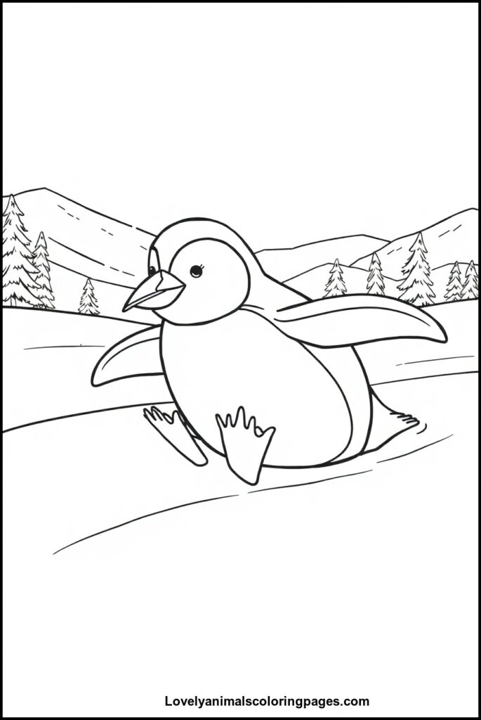 Penguin Coloring Pages