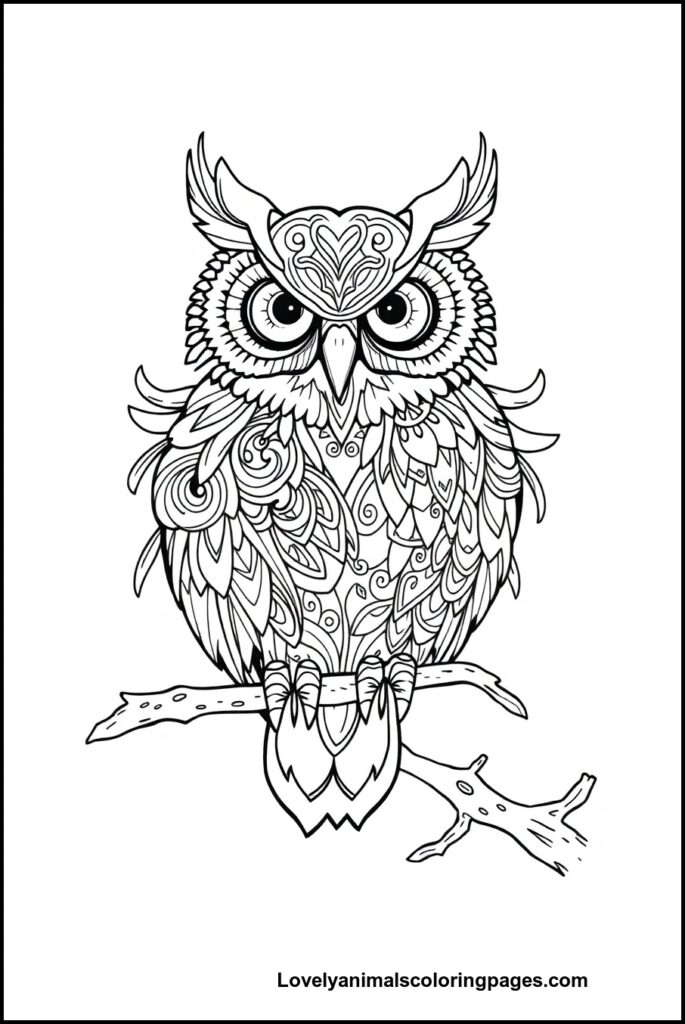 Owl Coloring Pages