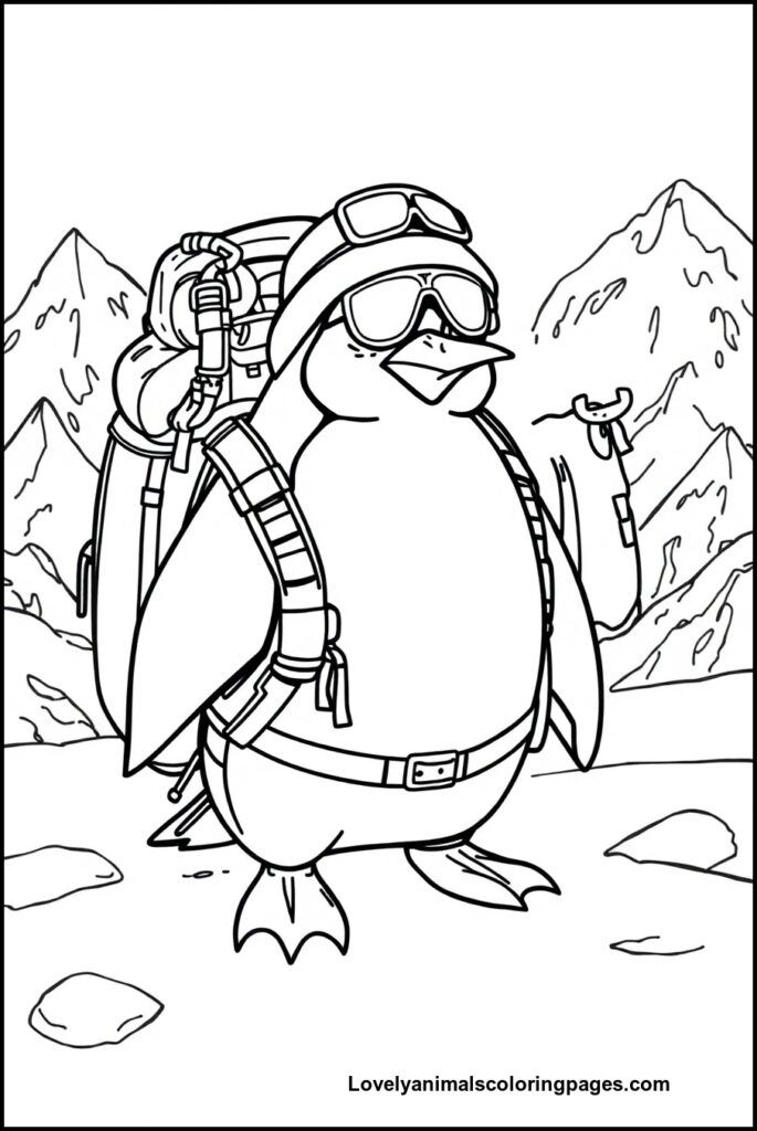 Penguin Coloring Pages
