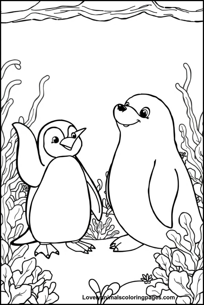 Penguin Coloring Pages
