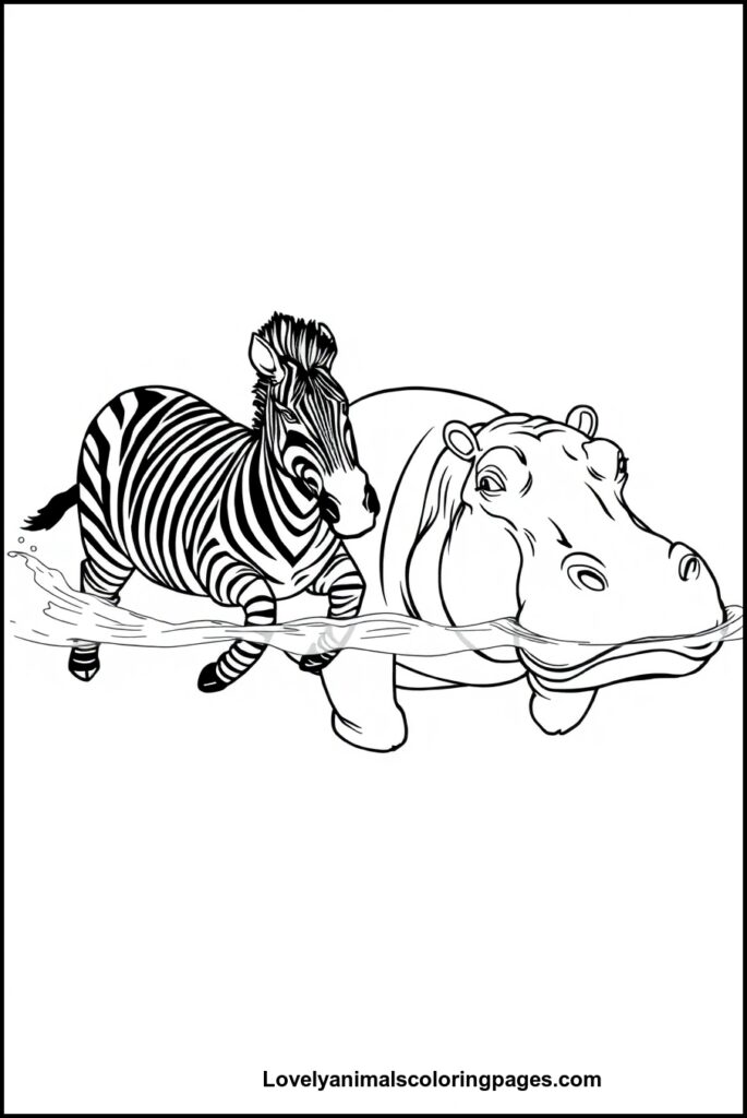 Zebra Coloring Pages
