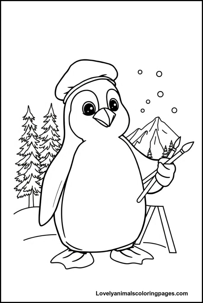 Penguin Coloring Pages