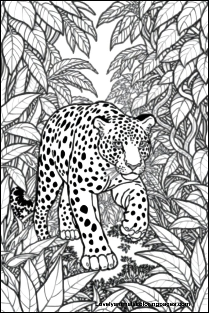 Jaguar Coloring Pages