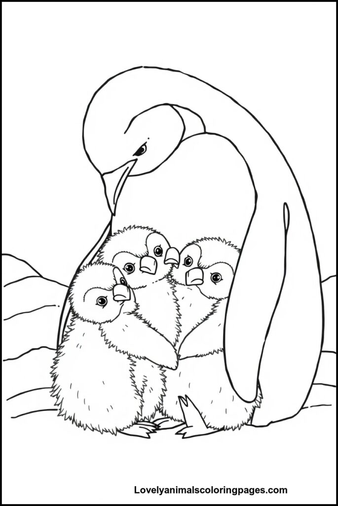 Penguin Coloring Pages