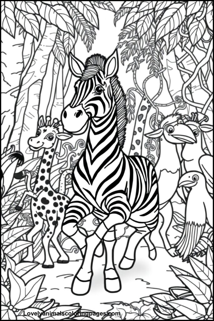 Zebra Coloring Pages