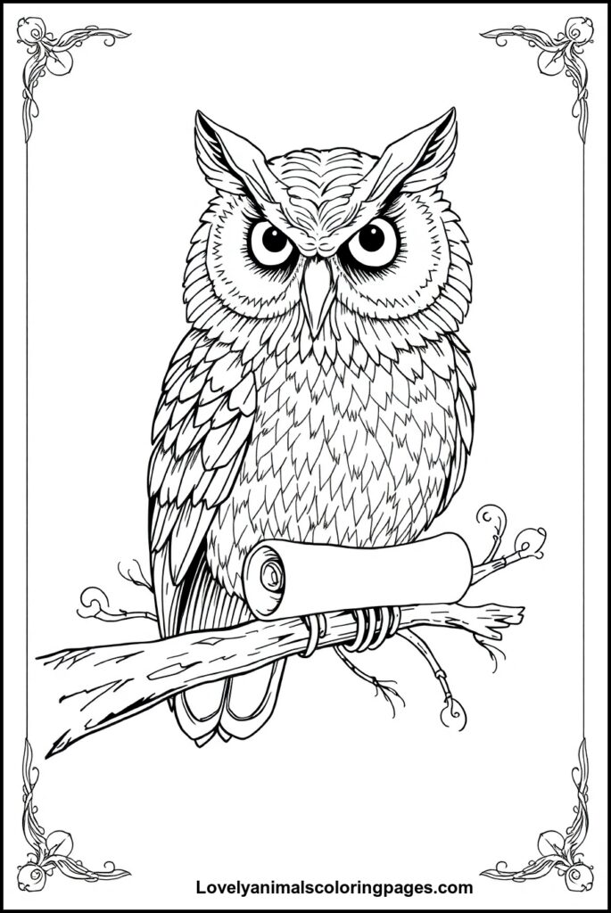 Owl Coloring Pages