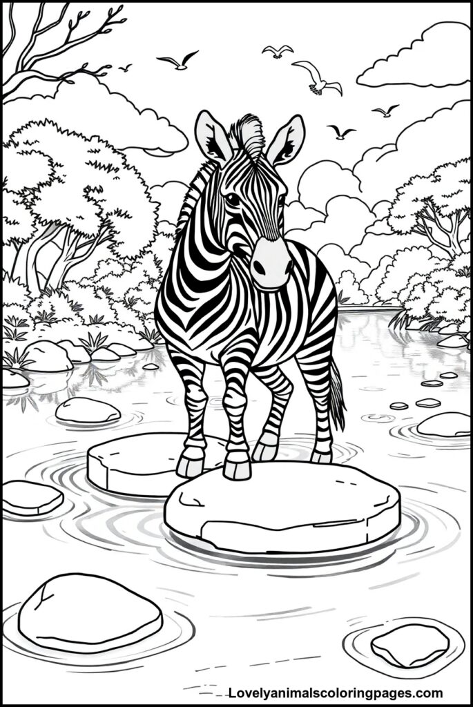 Zebra Coloring Pages