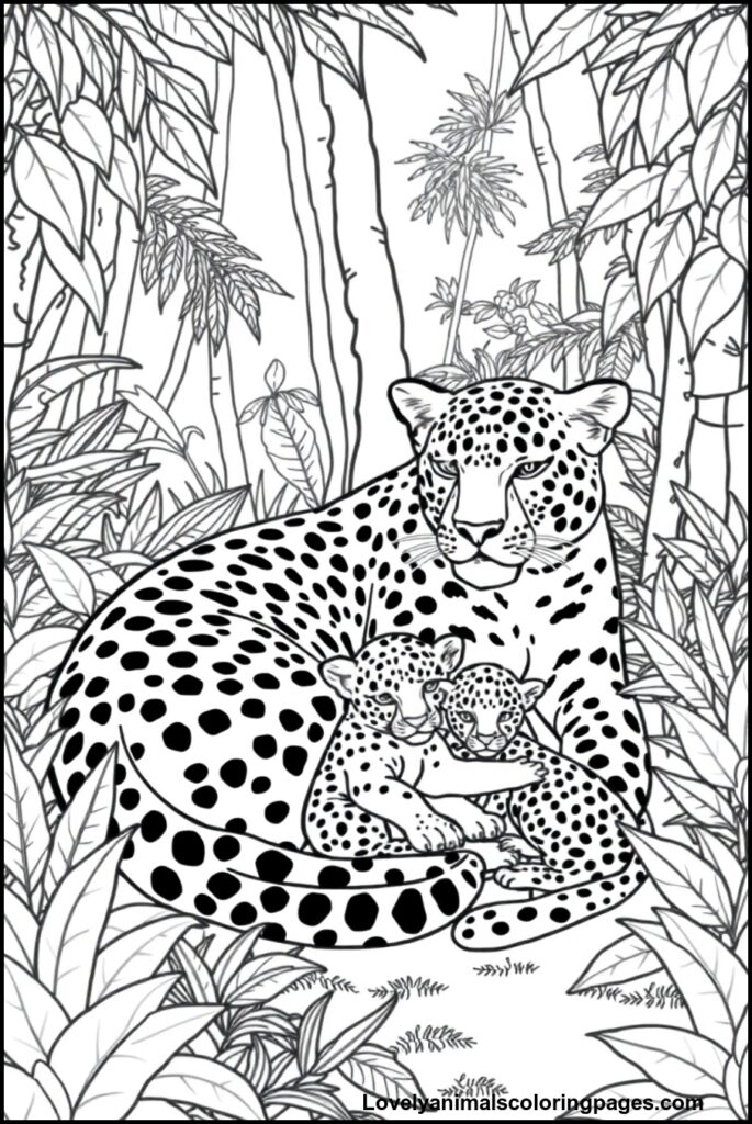 Jaguar Coloring Pages