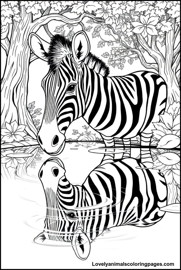 Zebra Coloring Pages