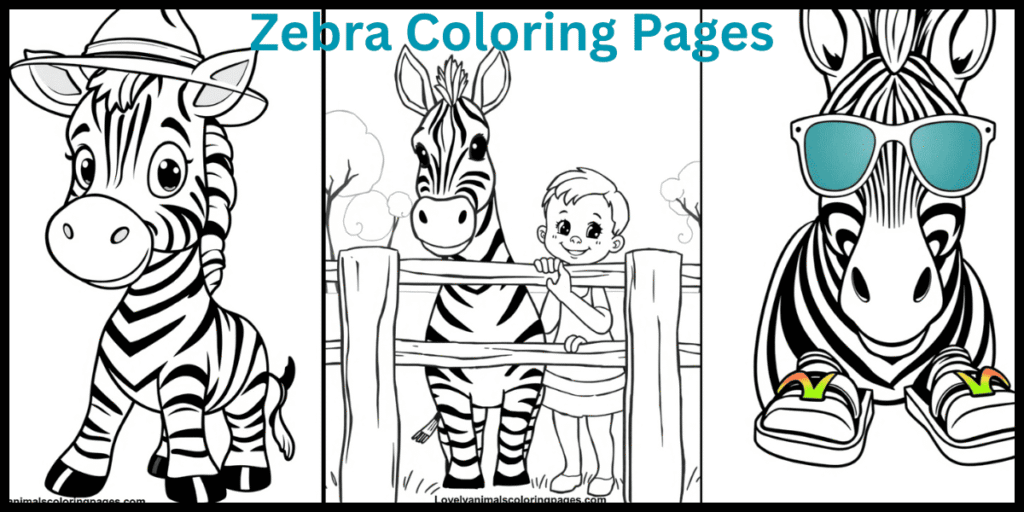 Zebra Coloring Pages