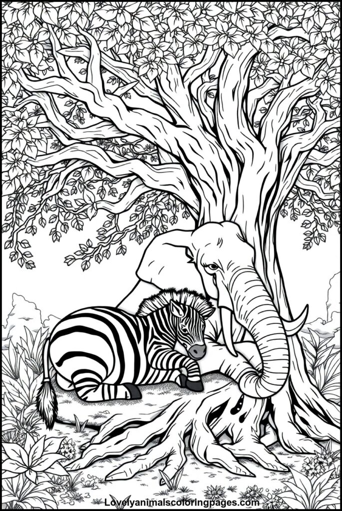 Zebra Coloring Pages