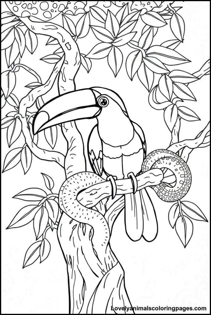 Toucan Coloring Pages