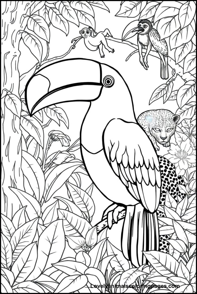 Toucan Coloring Pages