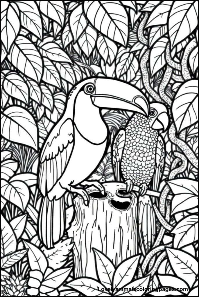 Toucan Coloring Pages