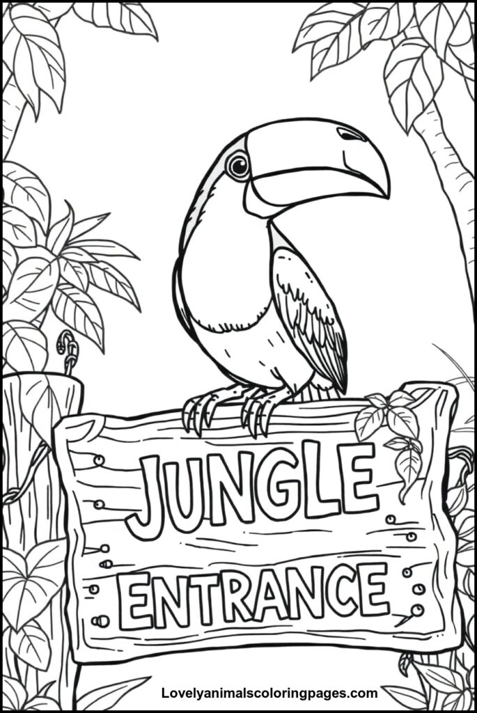 Toucan Coloring Pages